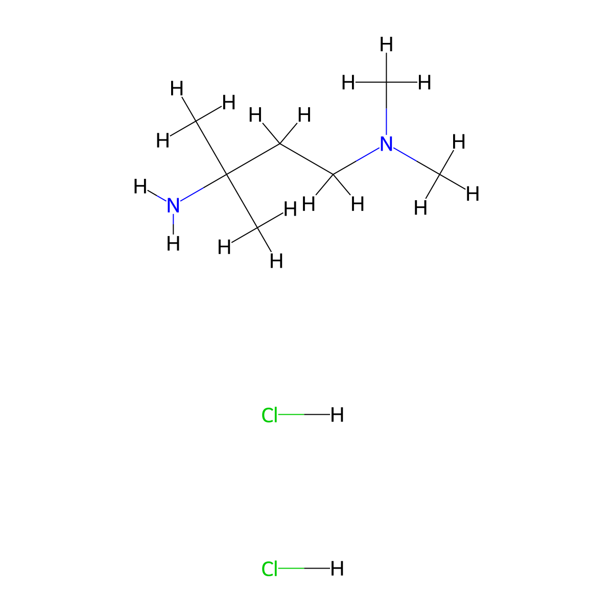N1,N1,3-trimethylbutane-1,3-diamine dihydrochloride molecular structure, CAS 1956306-39-0
