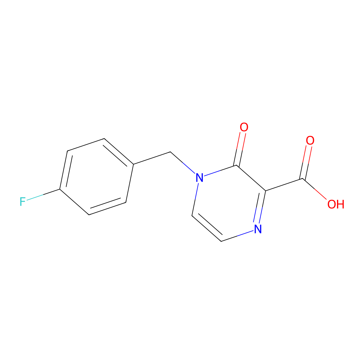 4-(4-Fluorobenzyl)-3-oxo-3,4-dihydropyrazine-2-carboxylic acid molecular structure, CAS 1956306-66-3