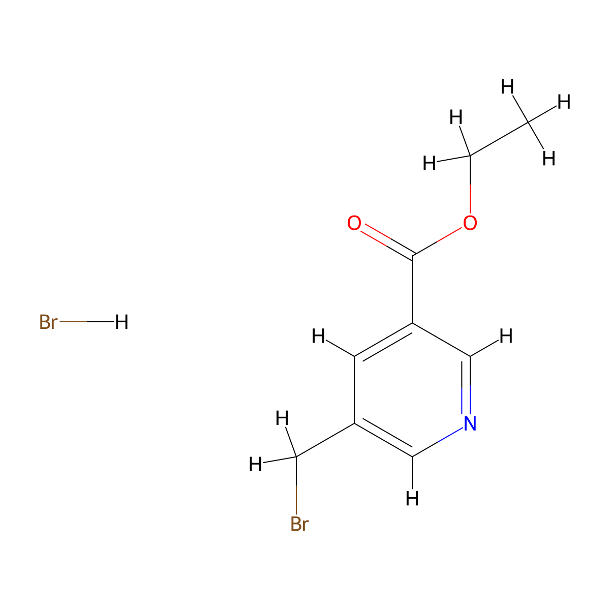 Ethyl 5-(bromomethyl)nicotinate hydrobromide molecular structure, CAS 1956306-69-6