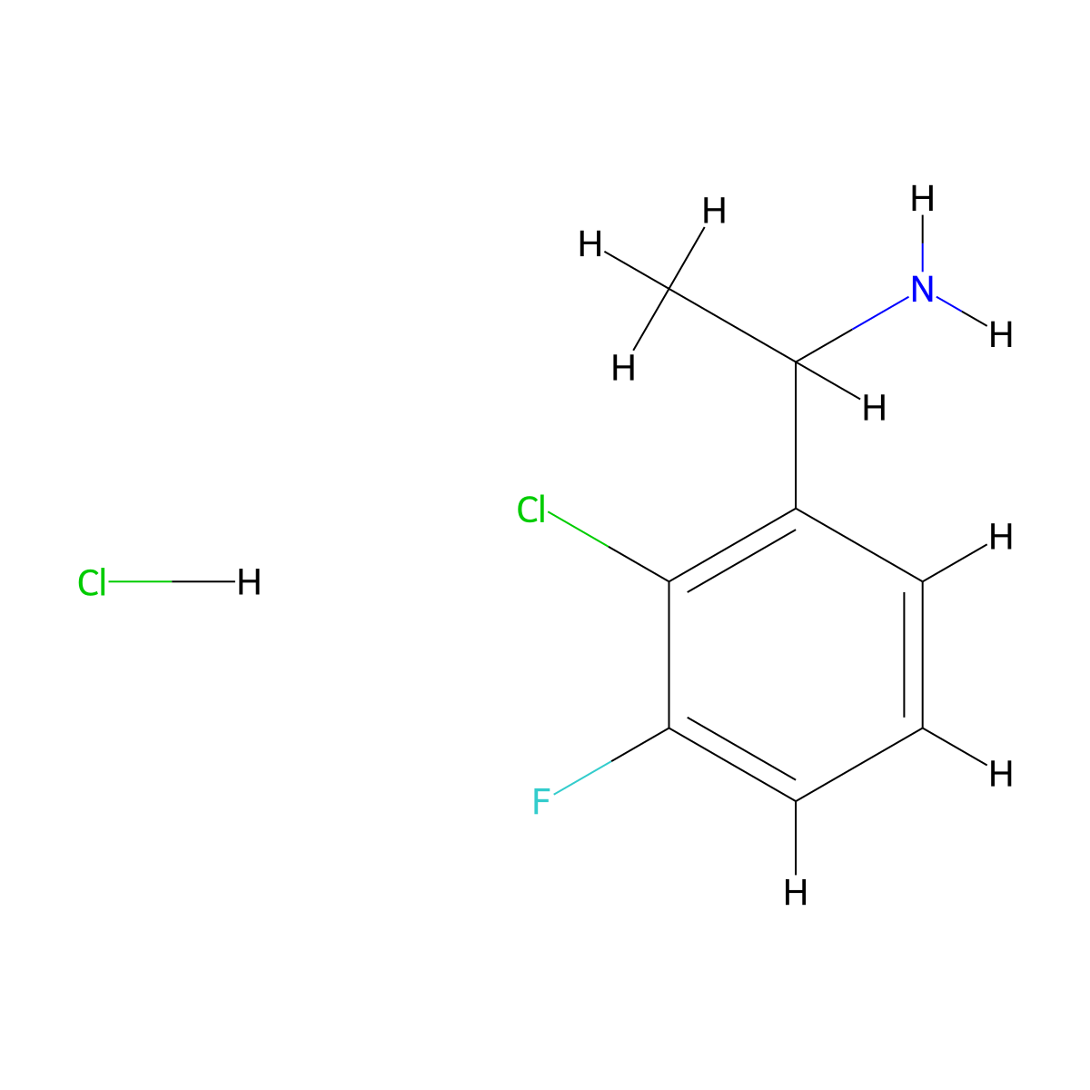1-(2-Chloro-3-fluorophenyl)ethanamine hydrochloride molecular structure, CAS 1956306-77-6