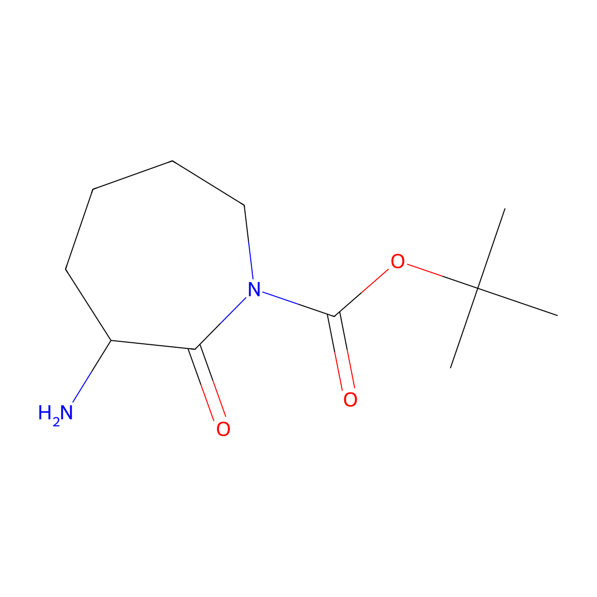 tert-Butyl 3-amino-2-oxoazepane-1-carboxylate molecular structure, CAS 1956306-89-0