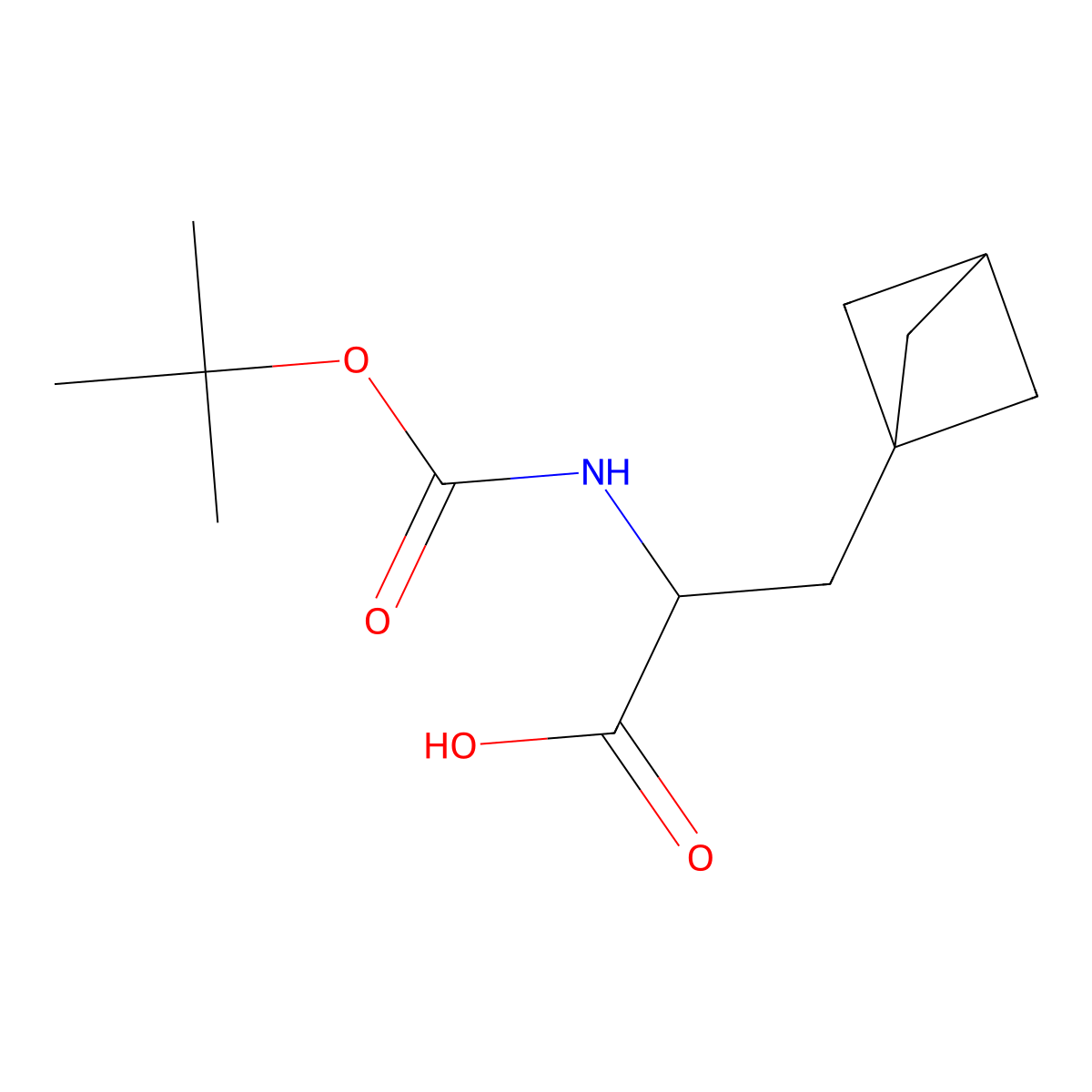 3-(Bicyclo[1.1.1]pentan-1-yl)-2-((tert-butoxycarbonyl)amino)propanoic acid molecular structure, CAS 1956306-95-8