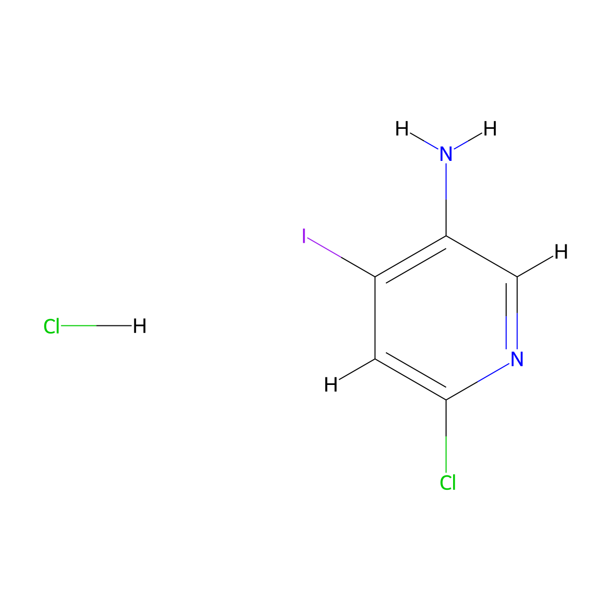 6-Chloro-4-iodopyridin-3-amine hydrochloride molecular structure, CAS 1956307-01-9