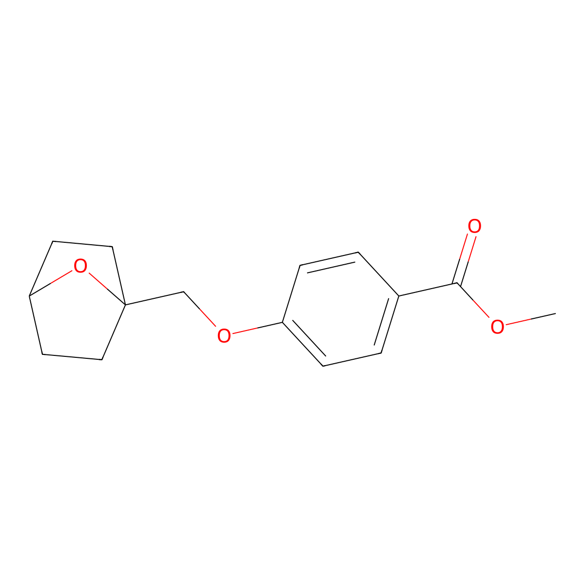 Methyl 4-(7-oxabicyclo[2.2.1]heptan-1-ylmethoxy)benzoate molecular structure, CAS 1956307-21-3