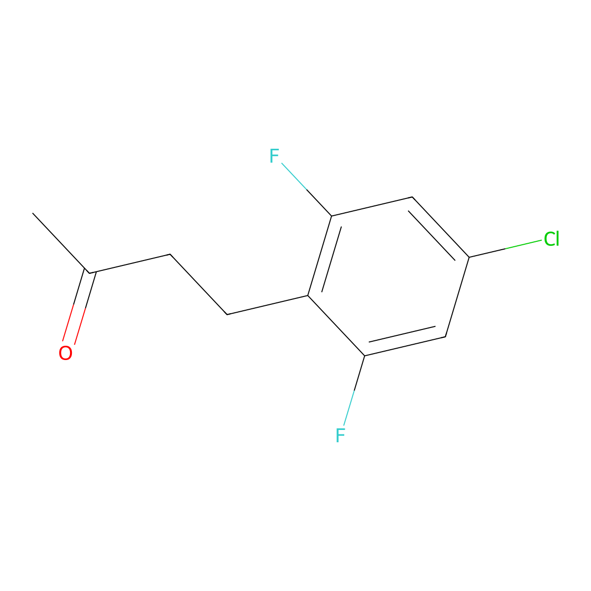 4-(4-Chloro-2,6-difluorophenyl)butan-2-one molecular structure, CAS 1956307-36-0