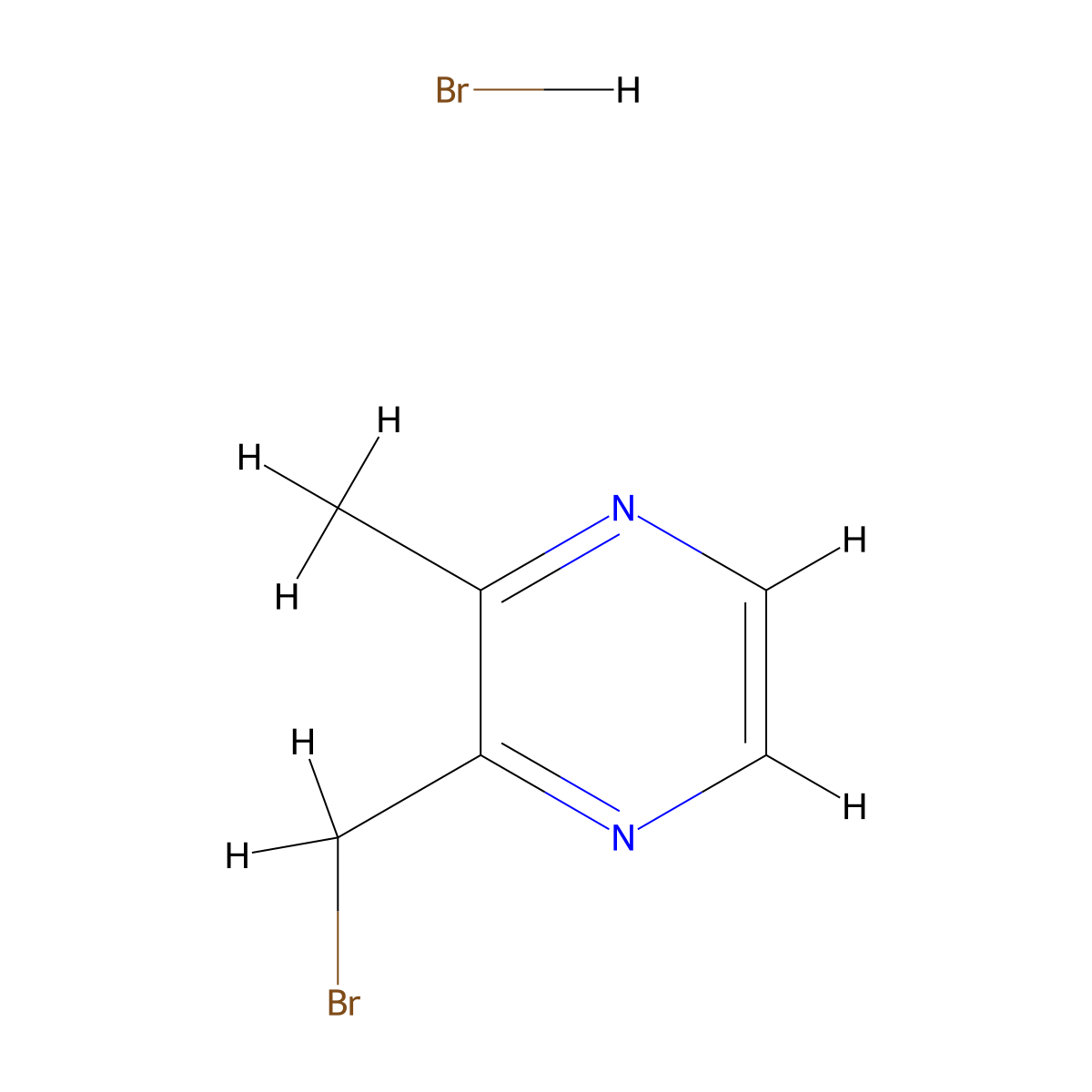 2-(Bromomethyl)-3-methylpyrazine hydrobromide molecular structure, CAS 1956307-66-6