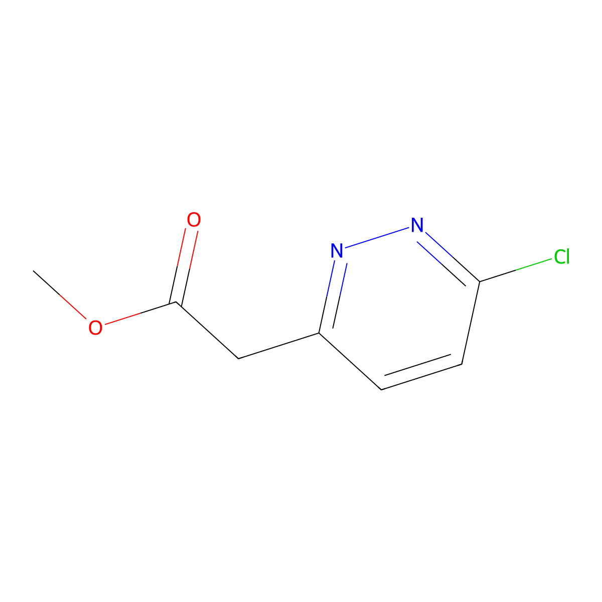Methyl 2-(6-chloropyridazin-3-yl)acetate molecular structure, CAS 1956307-83-7