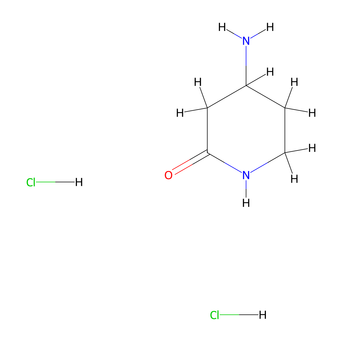 4-Aminopiperidin-2-one dihydrochloride molecular structure, CAS 1956307-86-0