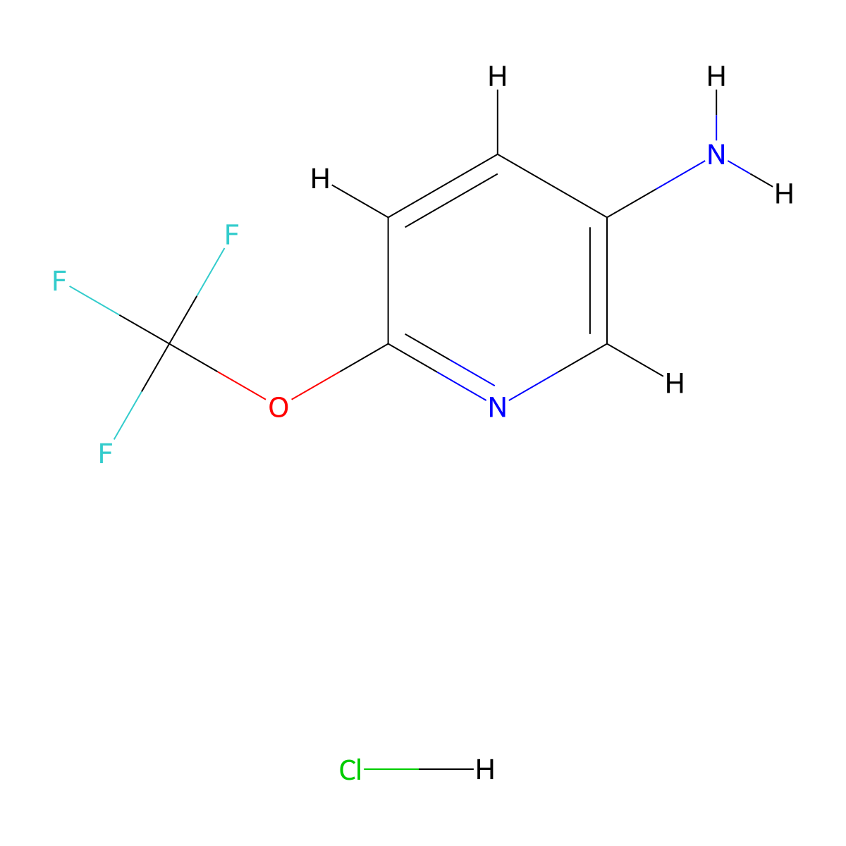 6-(Trifluoromethoxy)pyridin-3-amine hydrochloride molecular structure, CAS 1956307-89-3