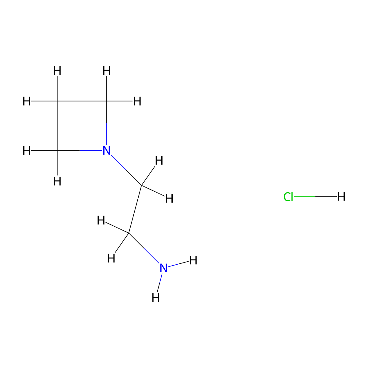 2-(Azetidin-1-yl)ethanamine hydrochloride molecular structure, CAS 1956307-94-0