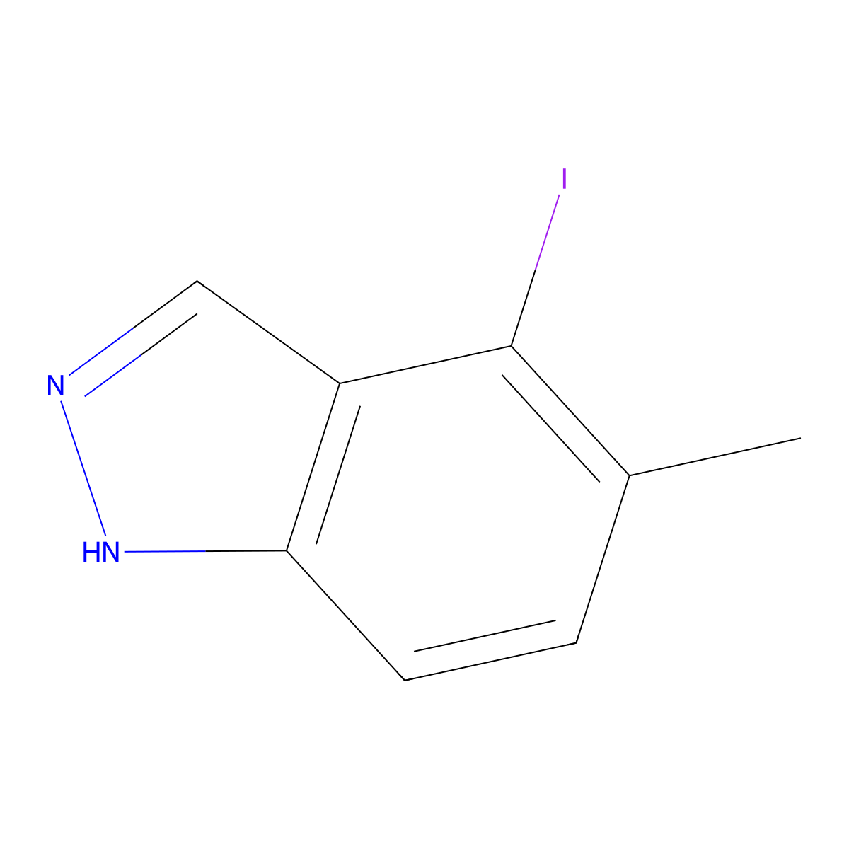 4-Iodo-5-methyl-1H-indazole molecular structure, CAS 1956309-36-6
