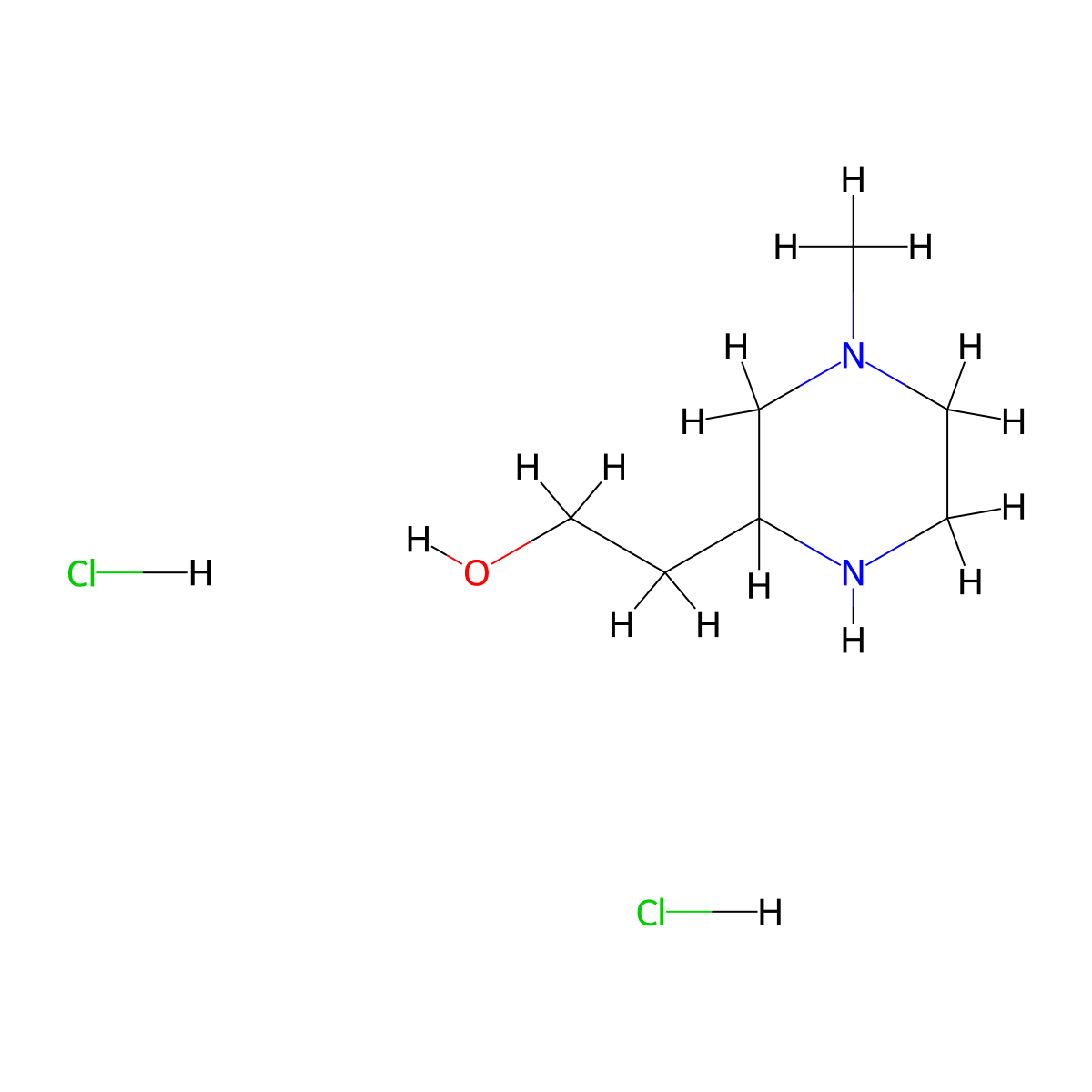 2-(4-Methylpiperazin-2-yl)ethanol dihydrochloride molecular structure, CAS 1956309-40-2