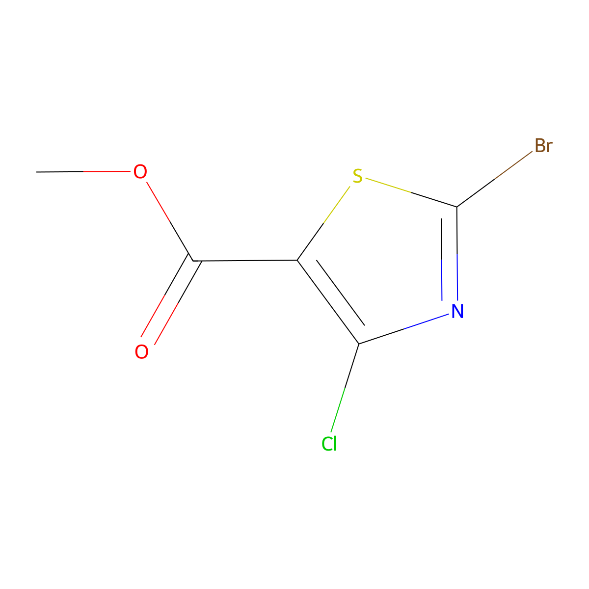 Methyl 2-bromo-4-chlorothiazole-5-carboxylate molecular structure, CAS 1956309-42-4