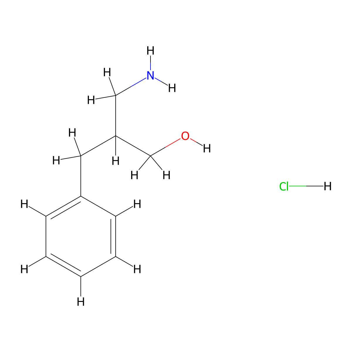 3-Amino-2-benzylpropan-1-ol hydrochloride molecular structure, CAS 1956309-47-9