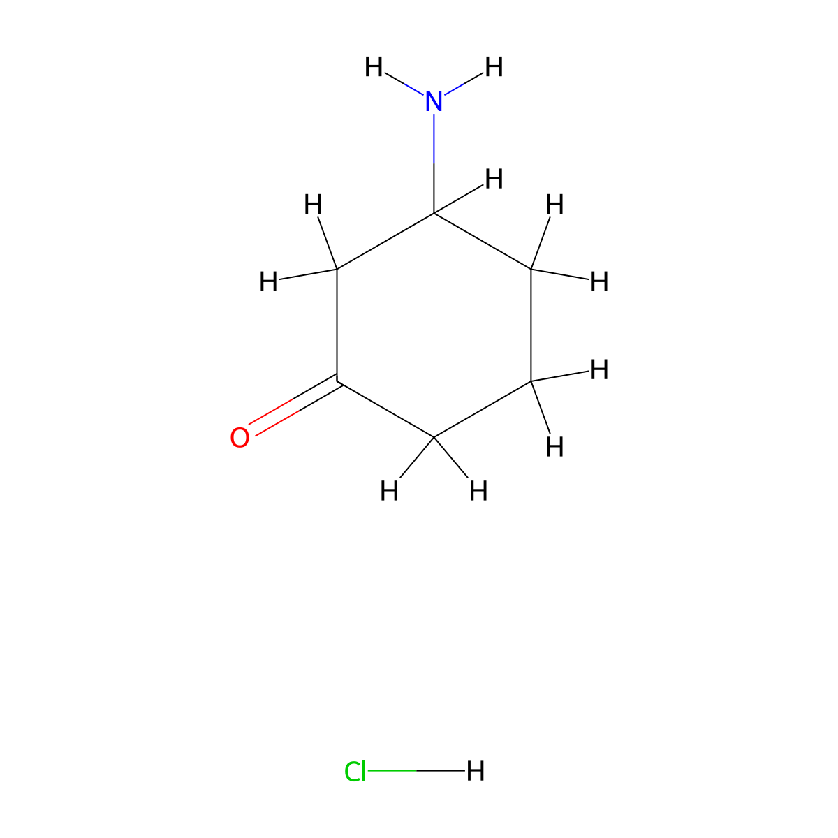 3-Aminocyclohexanone hydrochloride molecular structure, CAS 1956309-56-0