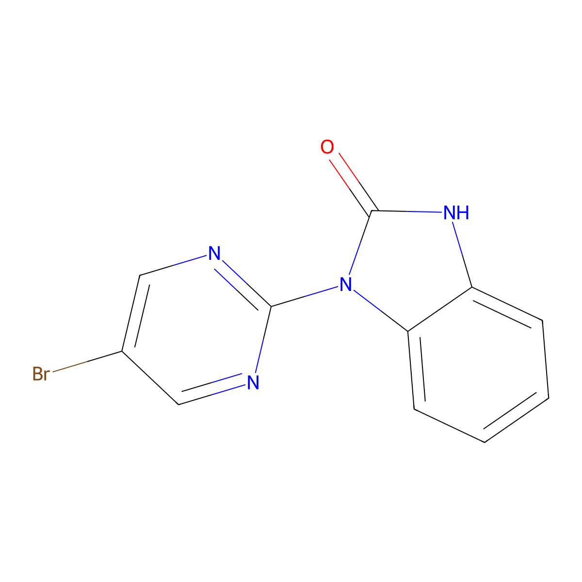 1-(5-Bromopyrimidin-2-yl)-1H-benzo[d]imidazol-2(3H)-one molecular structure, CAS 1956309-69-5