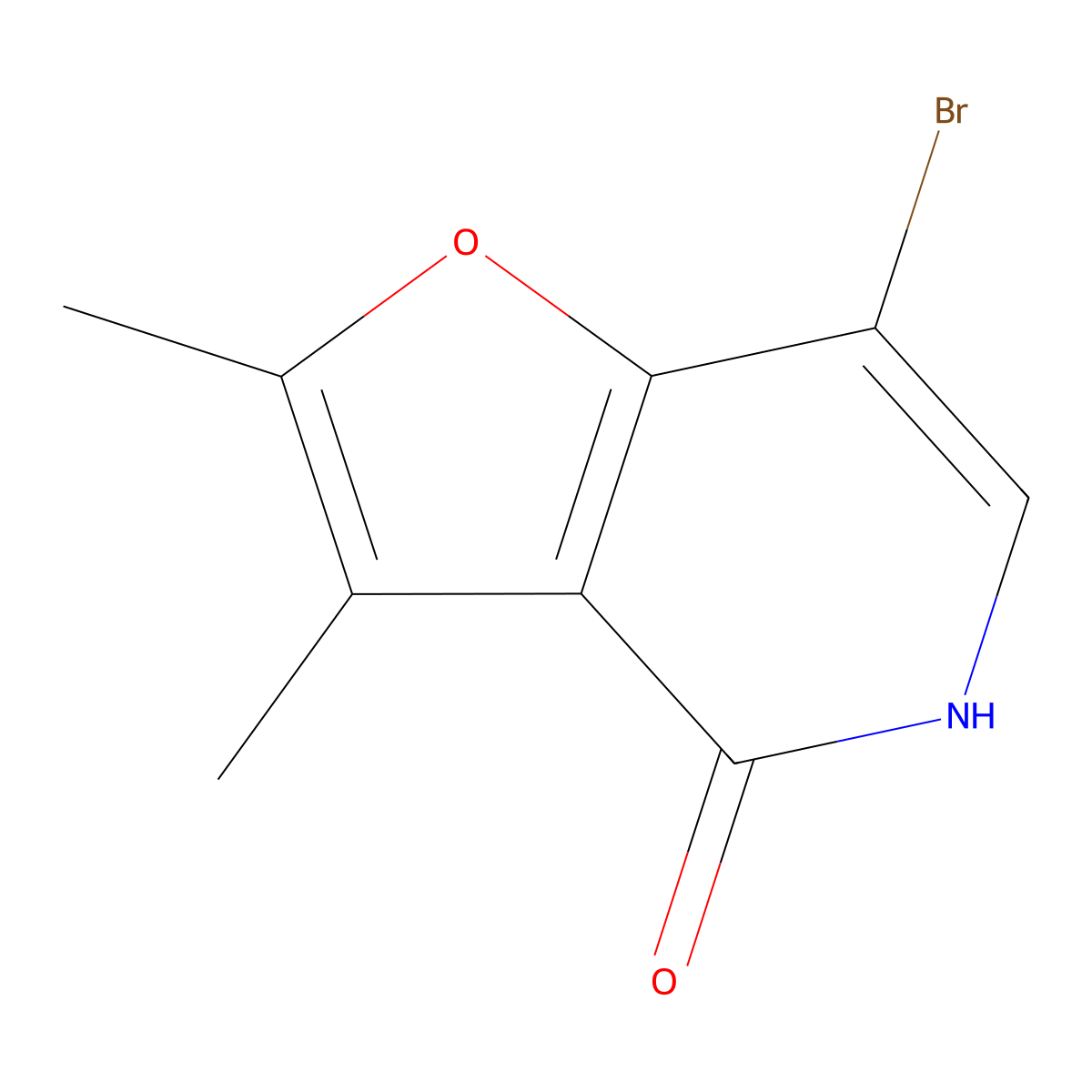 7-Bromo-2,3-dimethylfuro[3,2-c]pyridin-4(5H)-one molecular structure, CAS 1956310-14-7