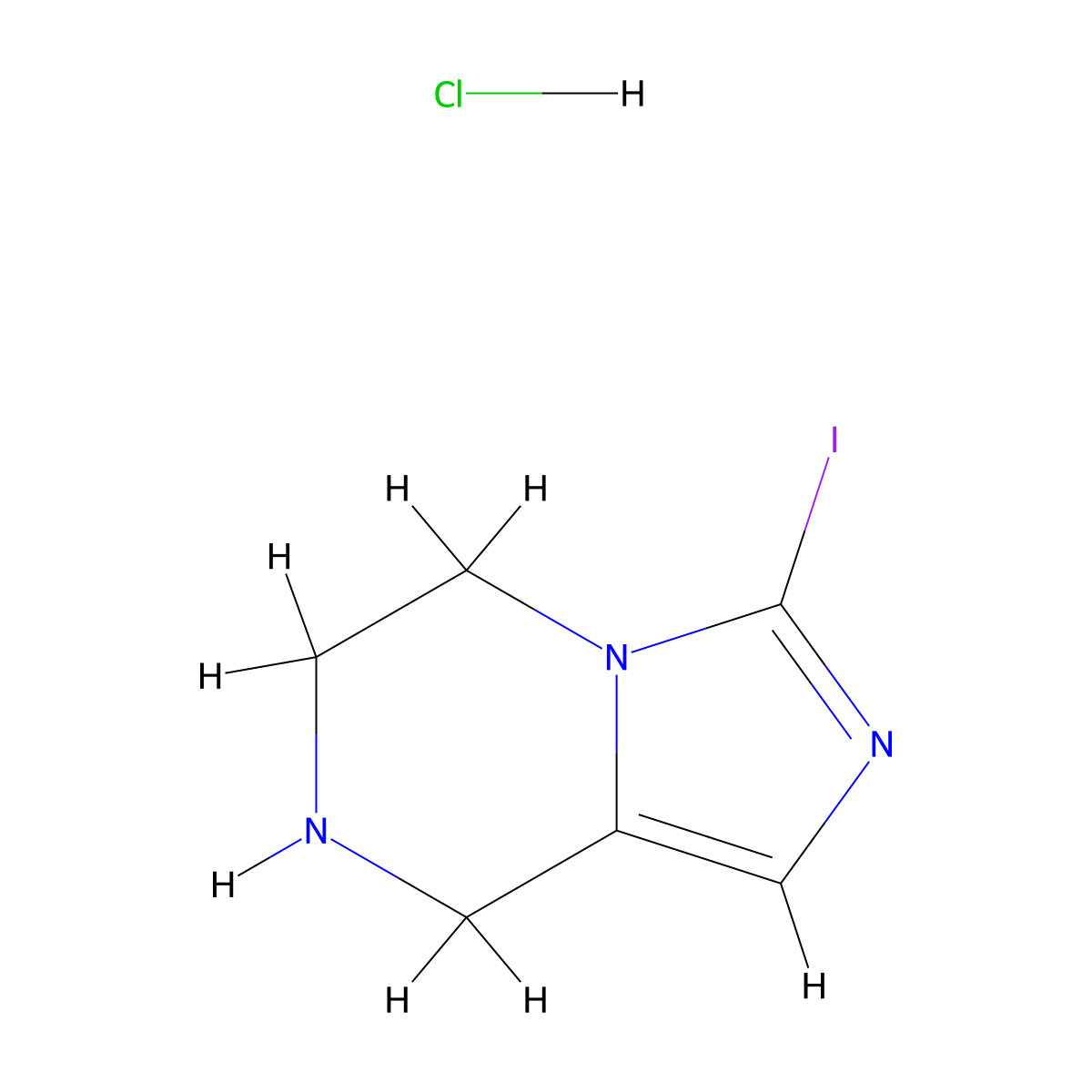3-Iodo-5,6,7,8-tetrahydroimidazo[1,5-a]pyrazine hydrochloride molecular structure, CAS 1956310-27-2