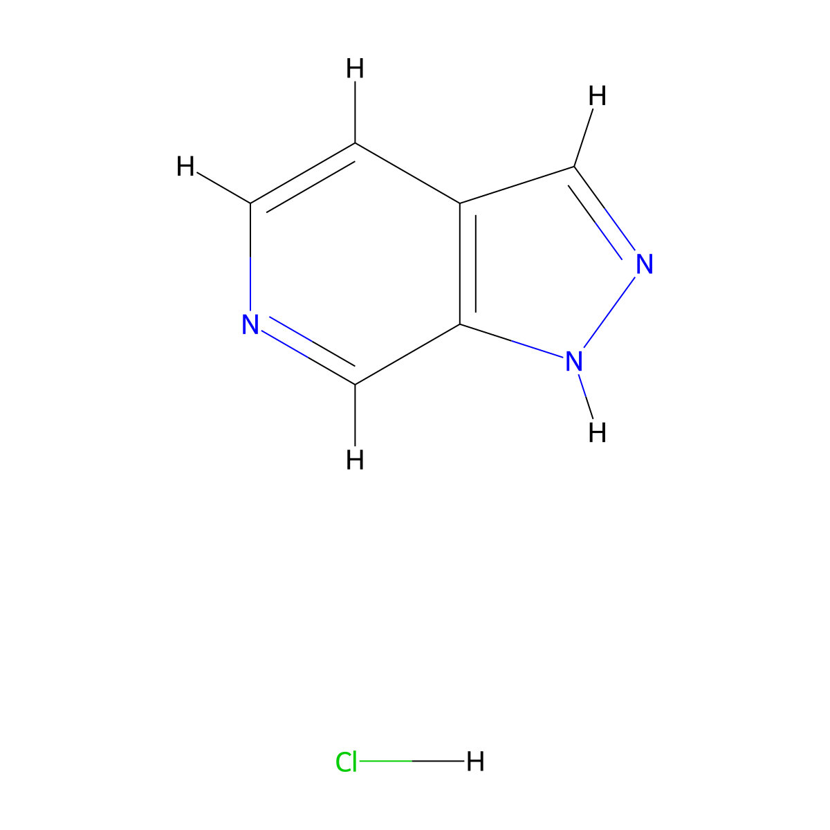 1H-Pyrazolo[3,4-c]pyridine hydrochloride molecular structure, CAS 1956310-38-5