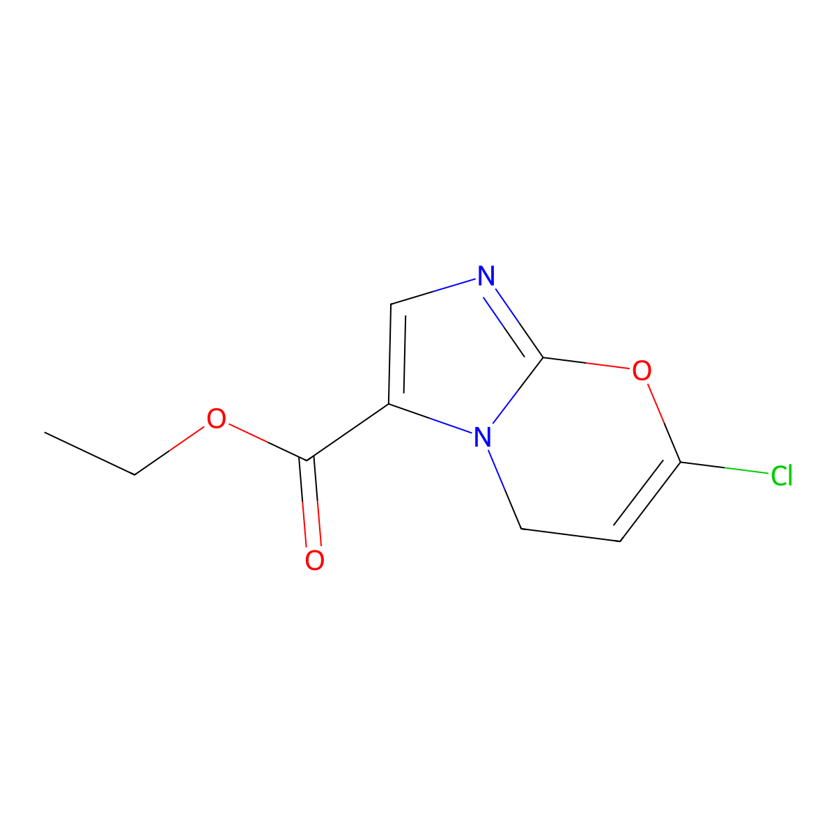 Ethyl 7-chloro-5H-imidazo[2,1-b][1,3]oxazine-3-carboxylate molecular structure, CAS 1956310-47-6