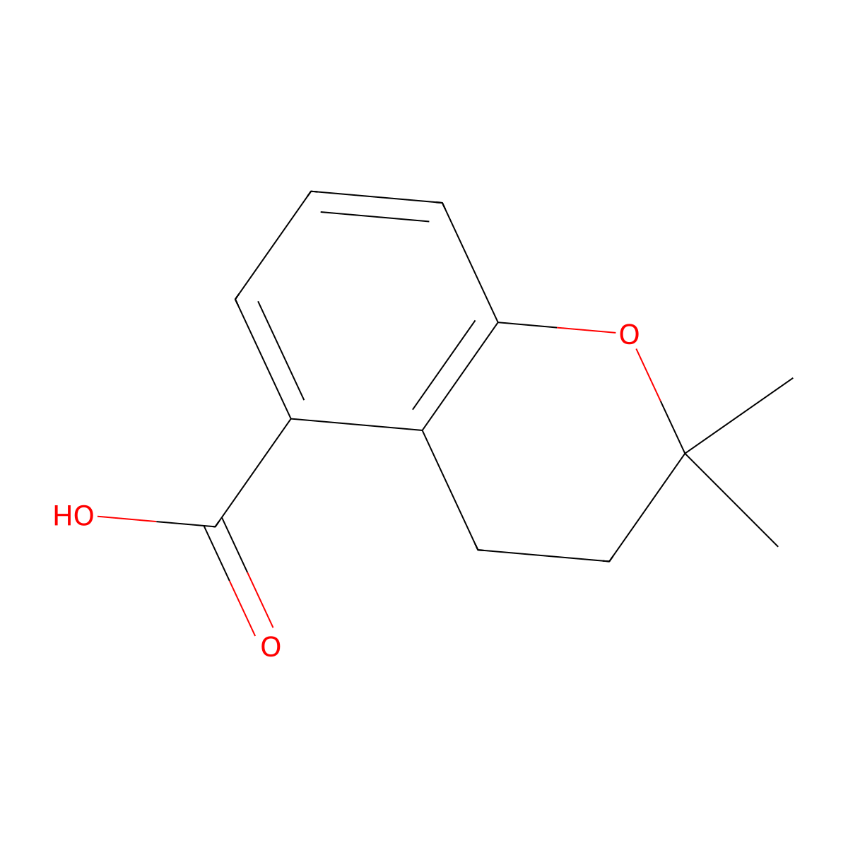 2,2-Dimethylchroman-5-carboxylic acid molecular structure, CAS 1956310-67-0
