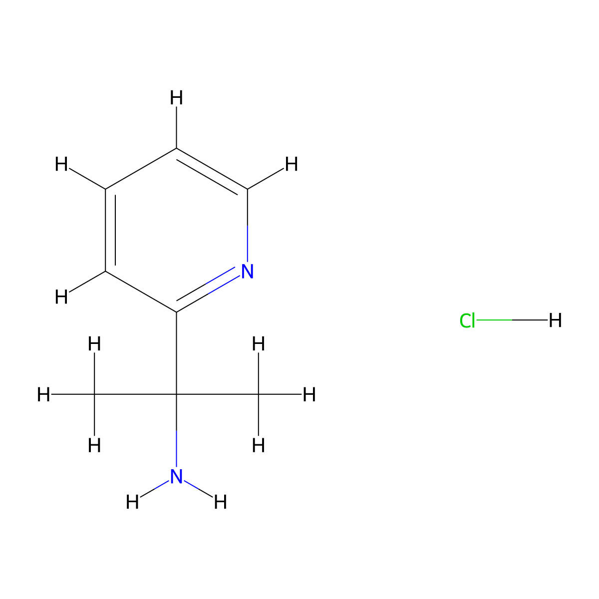 2-(Pyridin-2-yl)propan-2-amine hydrochloride molecular structure, CAS 1956310-68-1