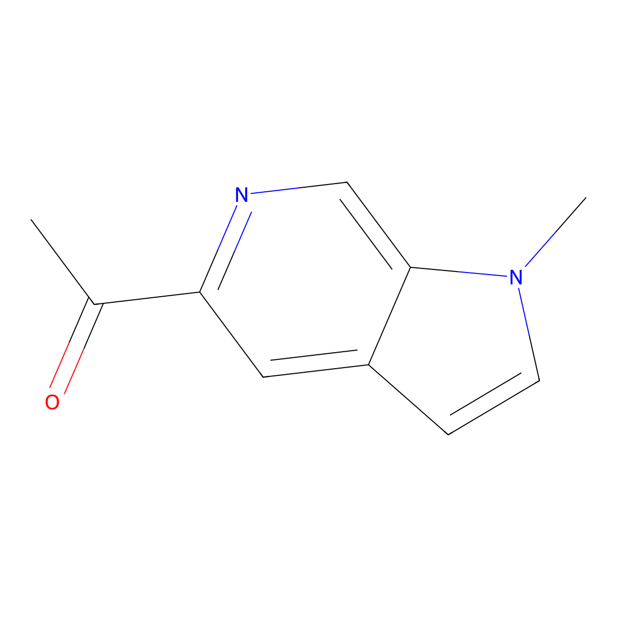 1-(1-Methyl-1H-pyrrolo[2,3-c]pyridin-5-yl)ethanone molecular structure, CAS 1956310-74-9