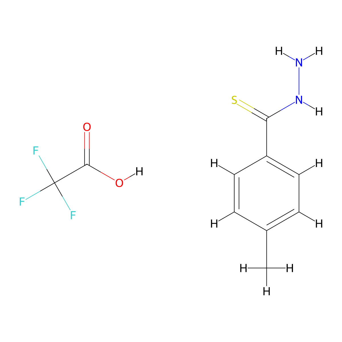 4-Methylbenzothiohydrazide 2,2,2-trifluoroacetate molecular structure, CAS 1956310-91-0