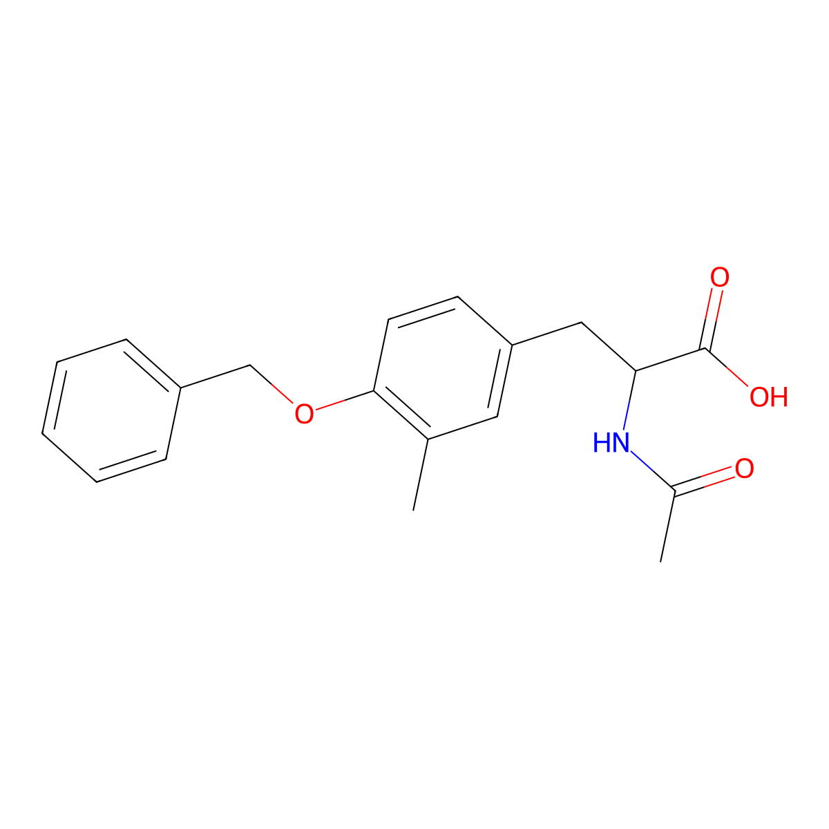 N-Acetyl-O-benzyl-3-methyl-DL-tyrosine molecular structure, CAS 1956311-02-6