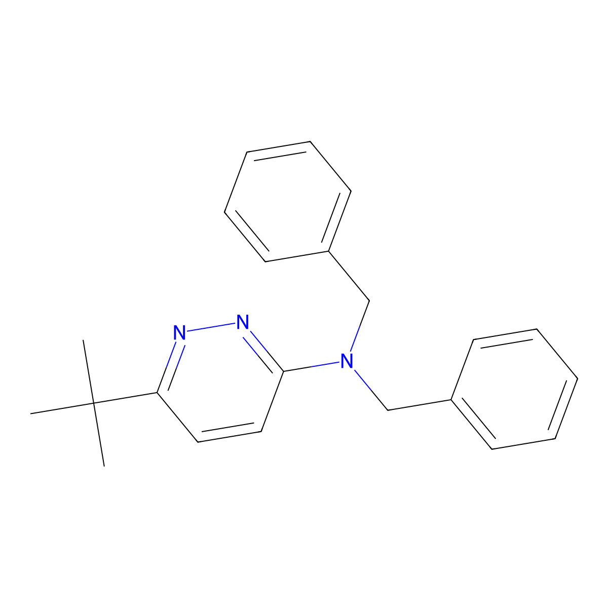 N,N-Dibenzyl-6-(tert-butyl)pyridazin-3-amine molecular structure, CAS 1956311-11-7