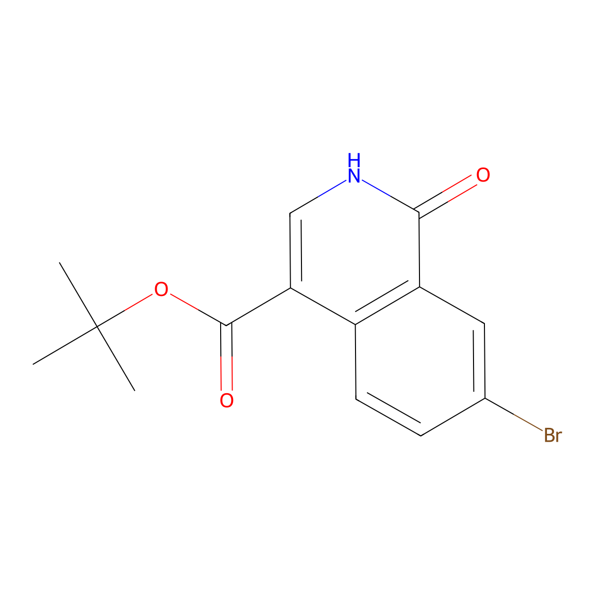 tert-Butyl 7-bromo-1-oxo-1,2-dihydroisoquinoline-4-carboxylate molecular structure, CAS 1956317-87-5