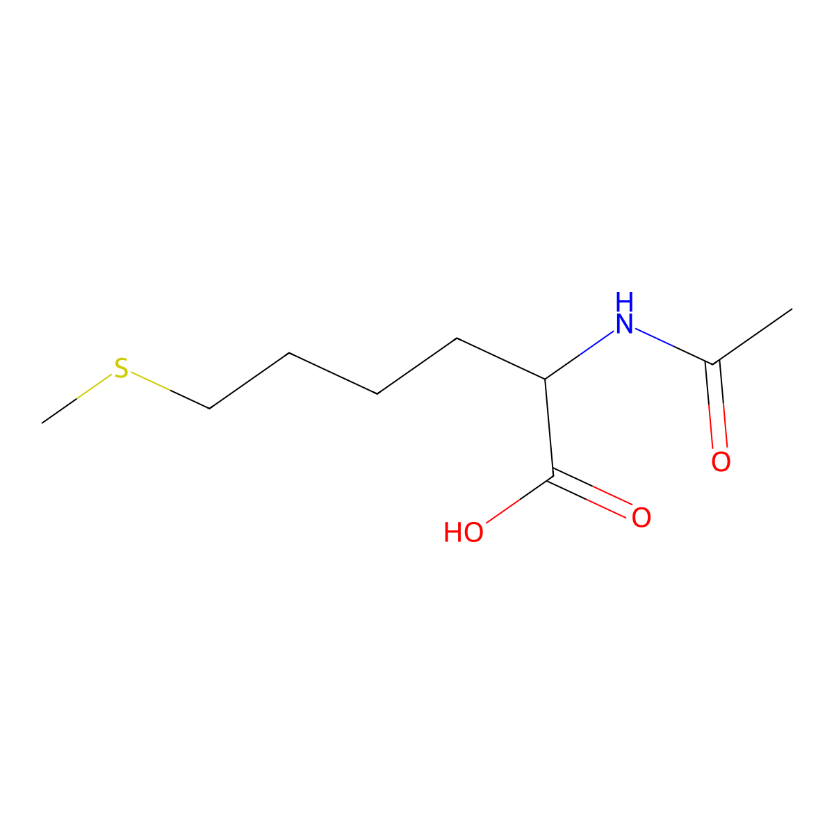 2-Acetamido-6-(methylthio)hexanoic acid molecular structure, CAS 1956317-91-1