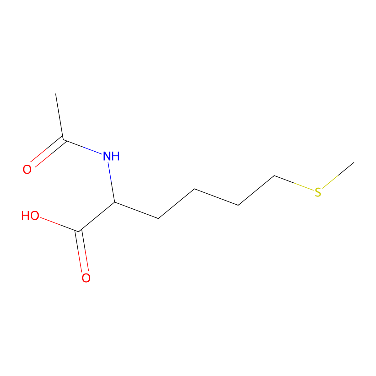 2-Acetamido-6-(methylthio)hexanoic acid molecular structure, CAS 1956317-91-1