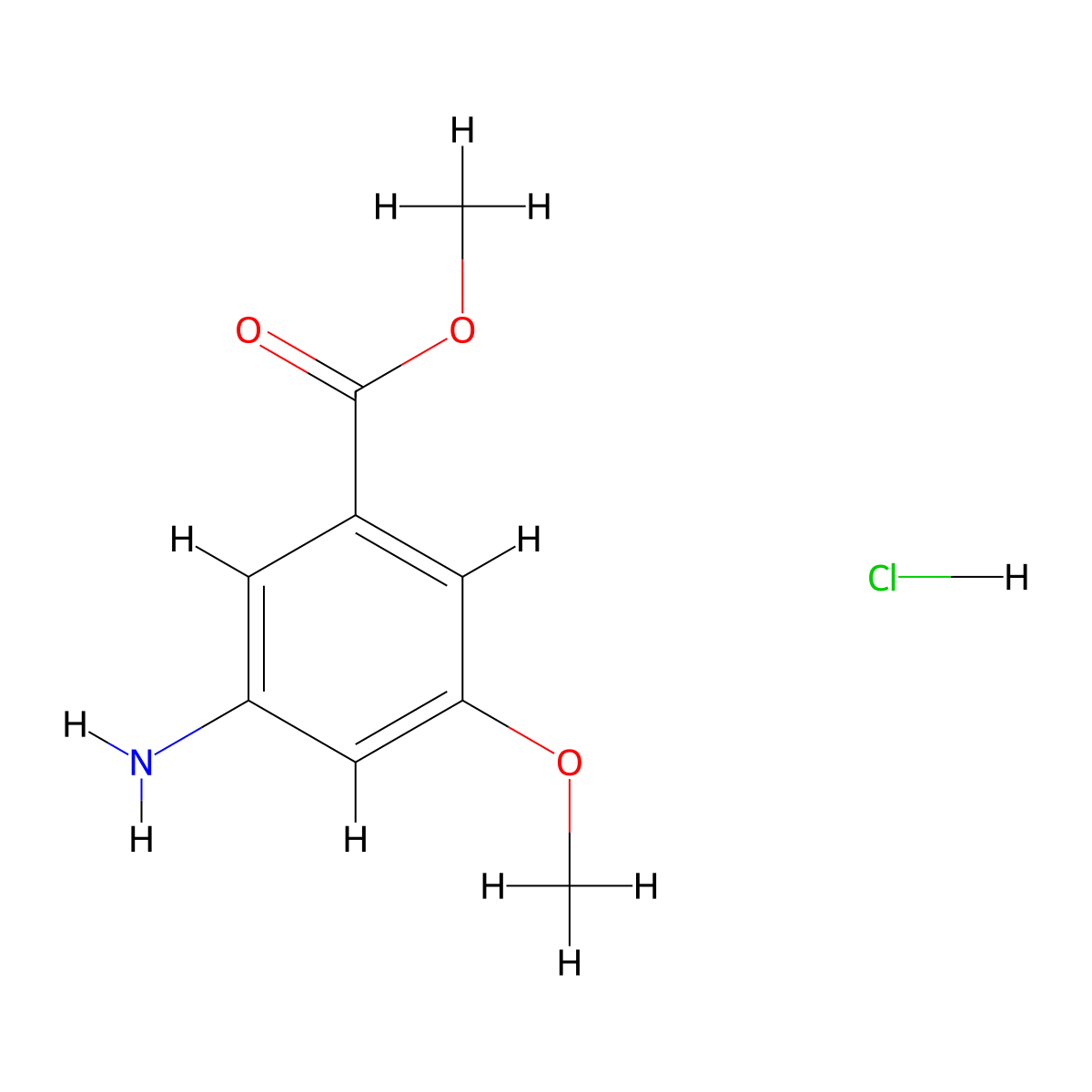 Methyl 3-amino-5-methoxybenzoate hydrochloride molecular structure, CAS 1956317-99-9