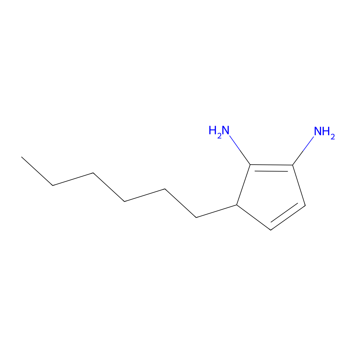 5-Hexylcyclopenta-1,3-diene-1,2-diamine molecular structure, CAS 1956318-01-6