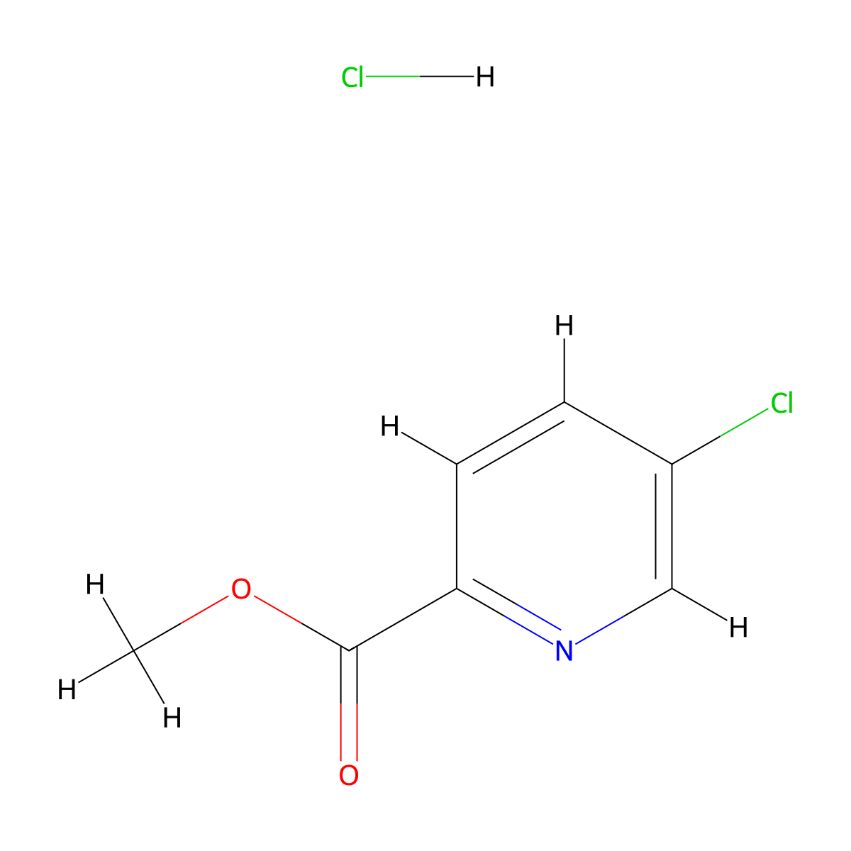 Methyl 5-chloropyridine-2-carboxylate hydrochloride molecular structure, CAS 1956318-06-1