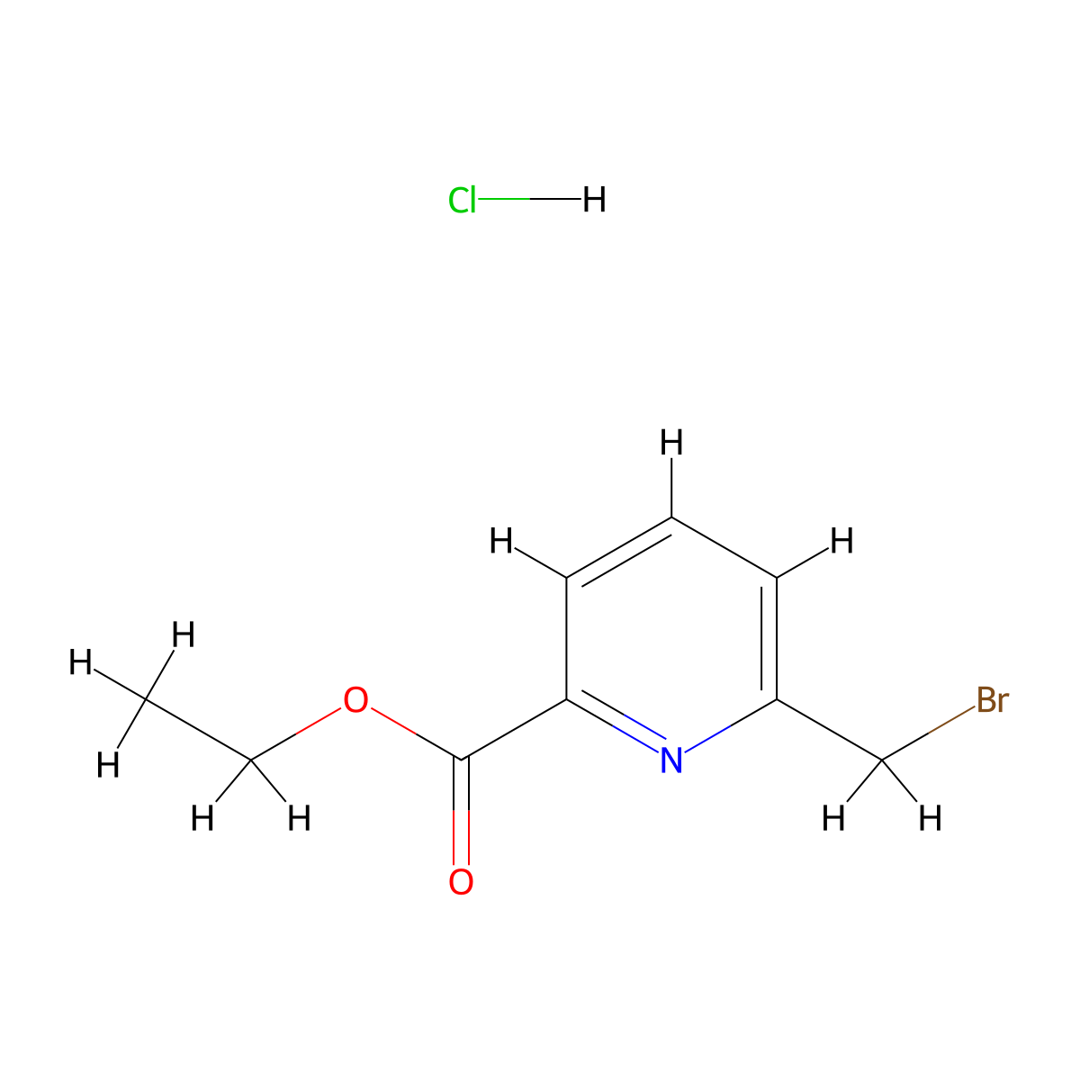 Ethyl 6-(bromomethyl)picolinate hydrochloride molecular structure, CAS 1956318-25-4