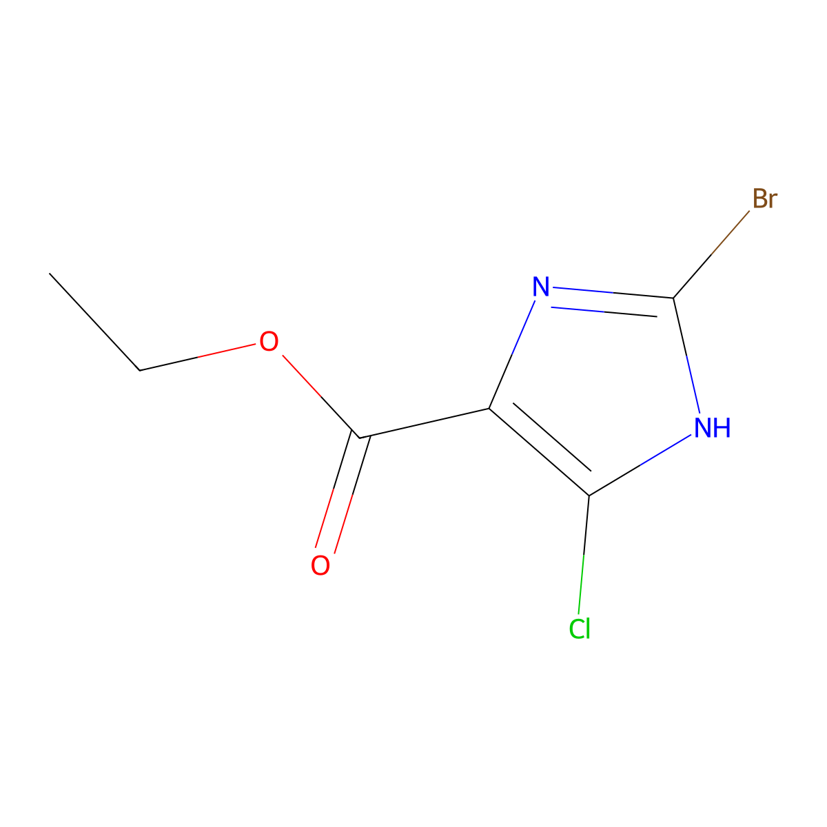 Ethyl 2-bromo-4-chloro-1H-imidazole-5-carboxylate molecular structure, CAS 1956318-26-5