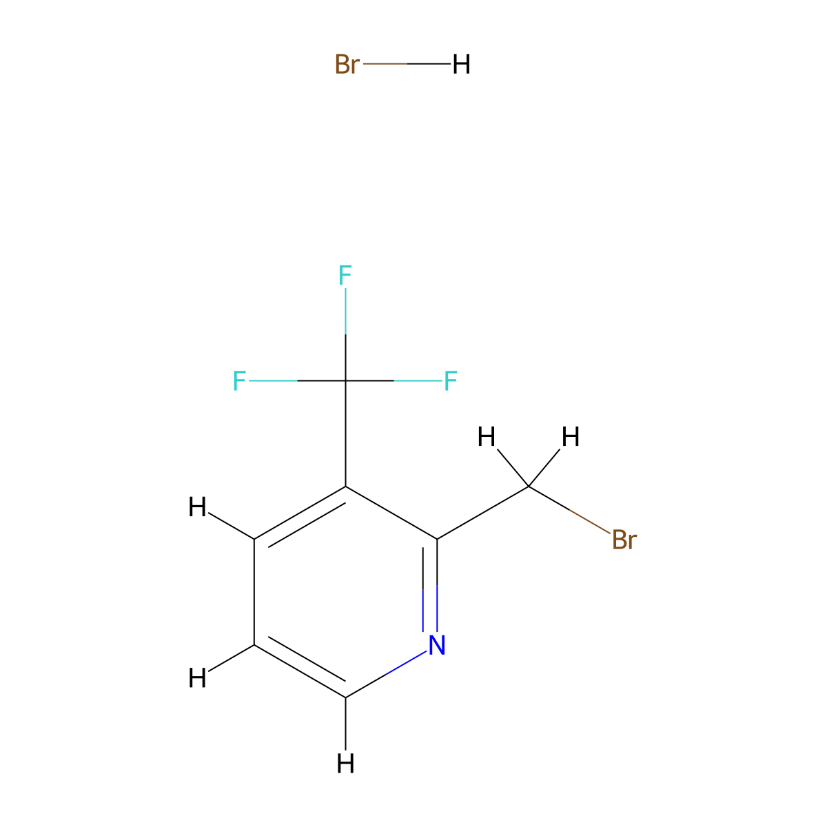 2-(Bromomethyl)-3-(trifluoromethyl)pyridine hydrobromide molecular structure, CAS 1956318-54-9