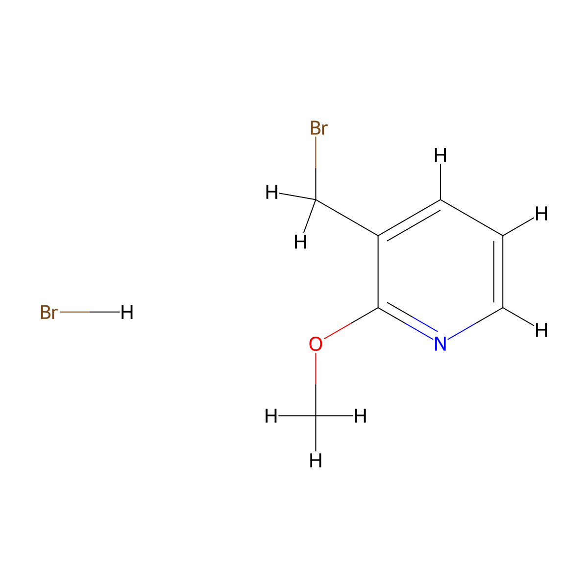 3-(Bromomethyl)-2-methoxypyridine hydrobromide molecular structure, CAS 1956318-72-1