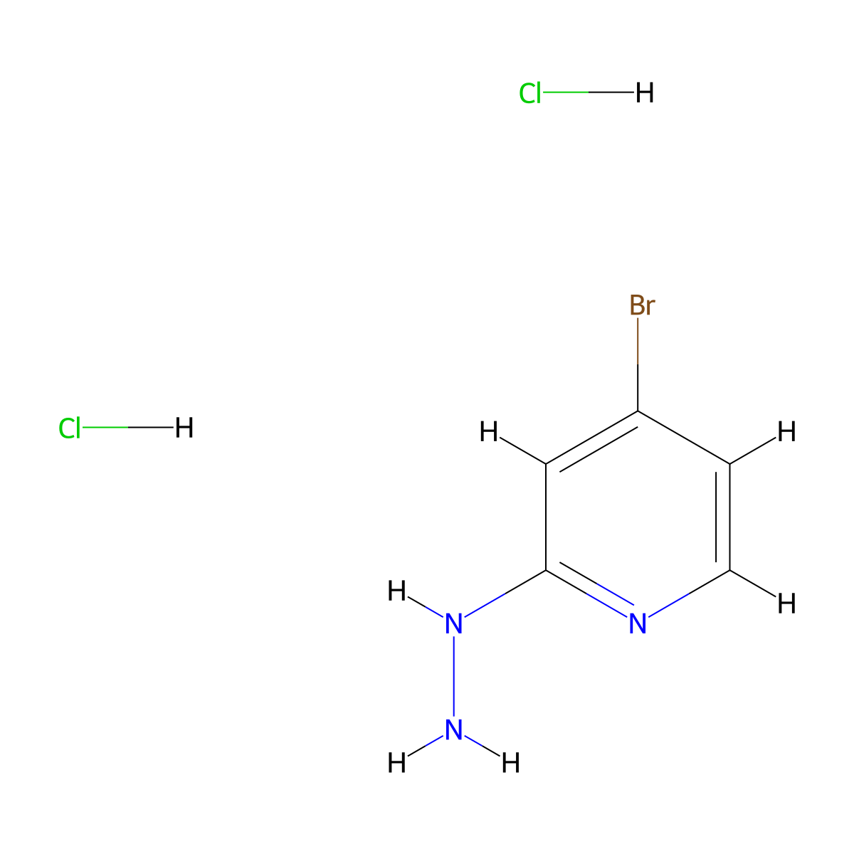 4-Bromo-2-hydrazinylpyridine dihydrochloride molecular structure, CAS 1956318-88-9