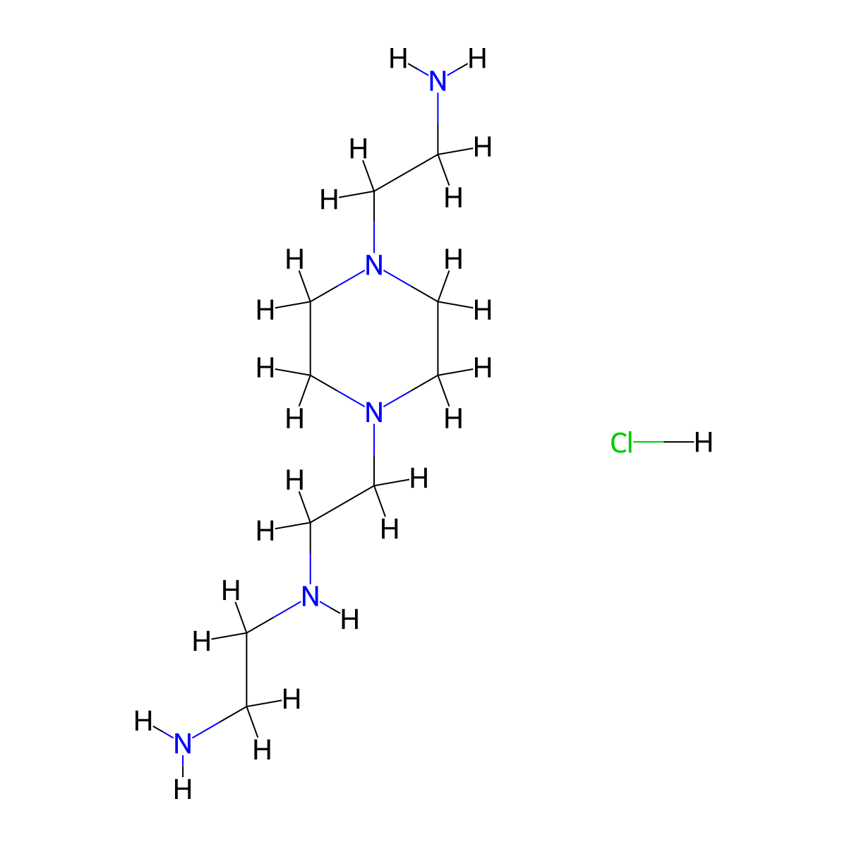 N1-(2-(4-(2-Aminoethyl)piperazin-1-yl)ethyl)ethane-1,2-diamine hydrochloride molecular structure, CAS 1956318-99-2