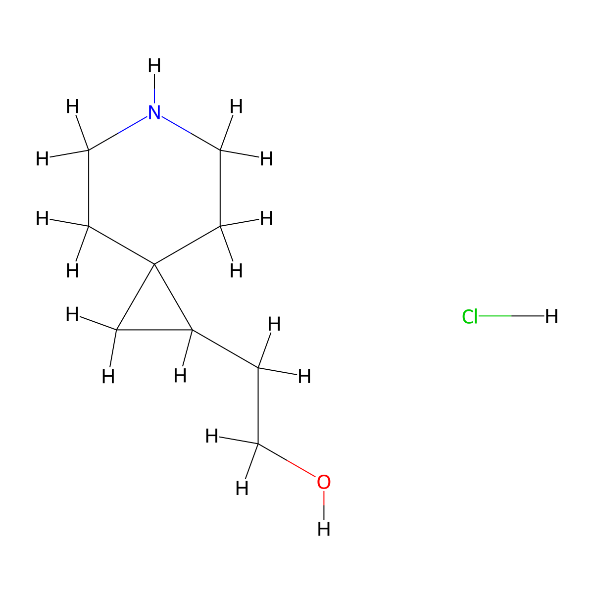 2-(6-Azaspiro[2.5]octan-1-yl)ethanol hydrochloride molecular structure, CAS 1956319-30-4