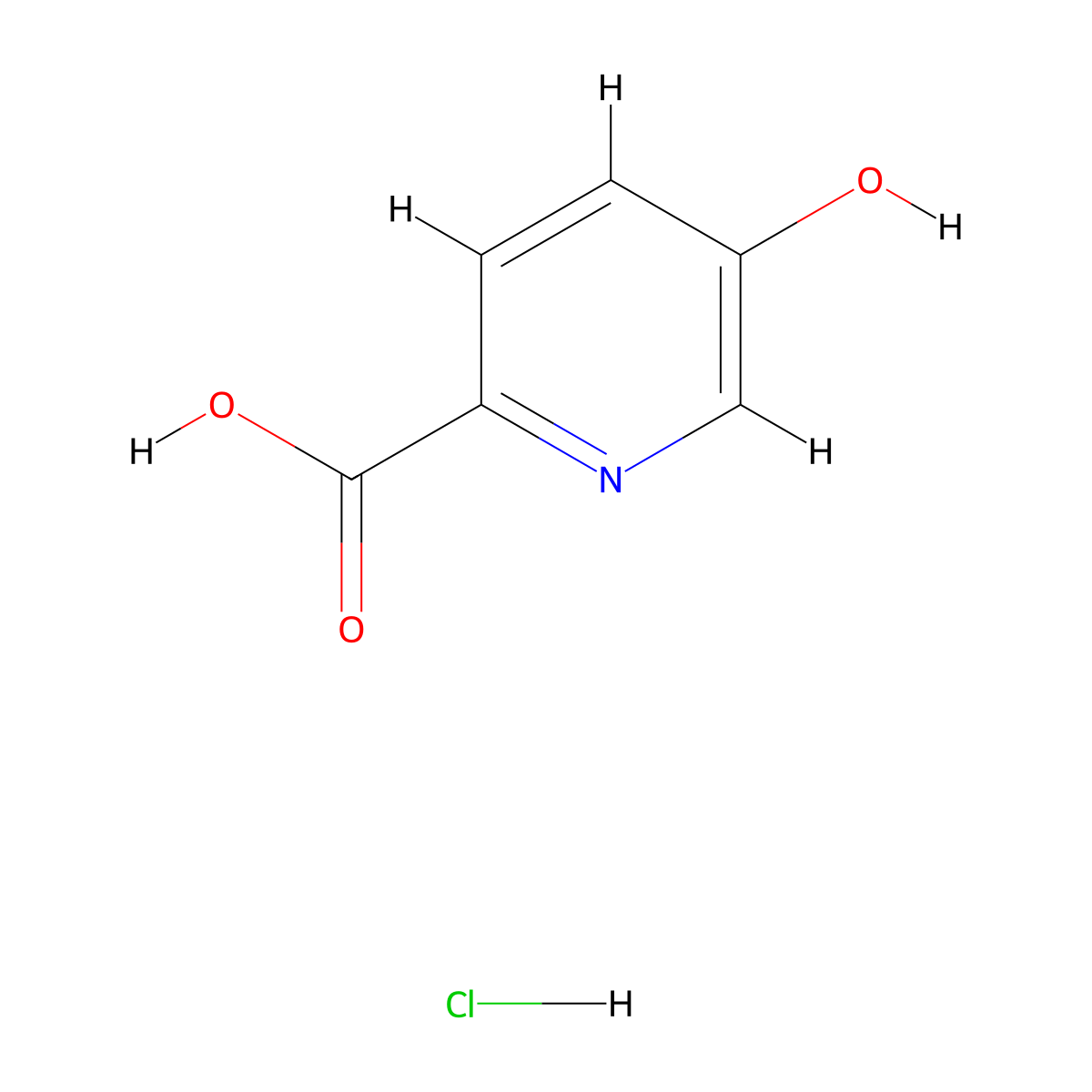 5-Hydroxypicolinic acid hydrochloride molecular structure, CAS 1956319-37-1