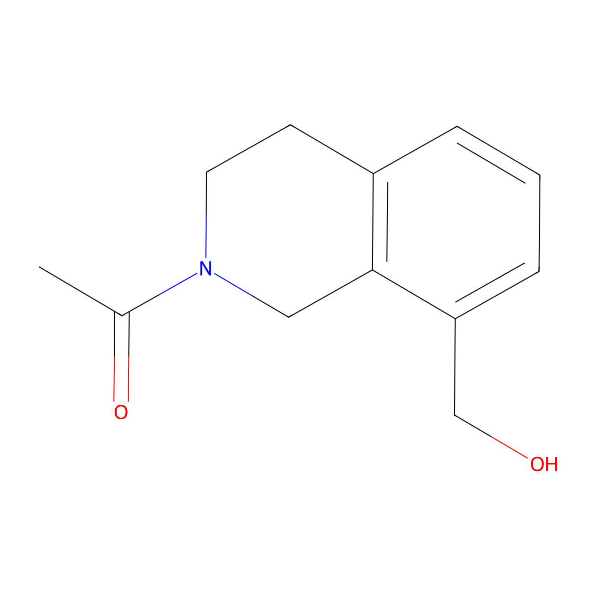 1-(8-(Hydroxymethyl)-3,4-dihydroisoquinolin-2(1H)-yl)ethanone molecular structure, CAS 1956319-50-8