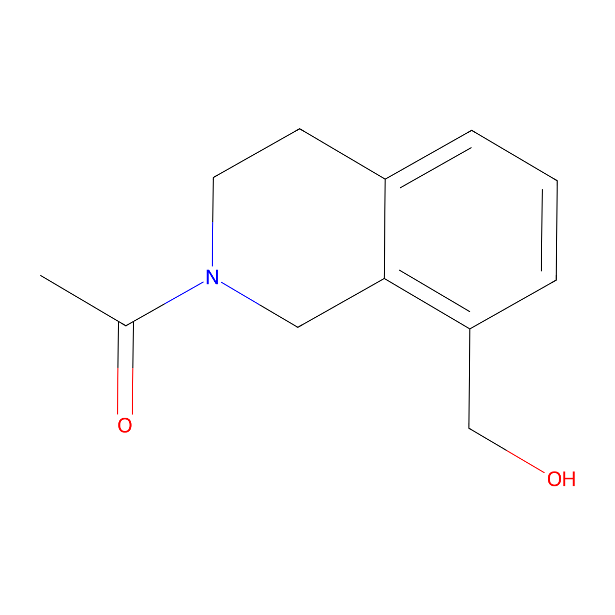 1-(8-(Hydroxymethyl)-3,4-dihydroisoquinolin-2(1H)-yl)ethanone molecular structure, CAS 1956319-50-8