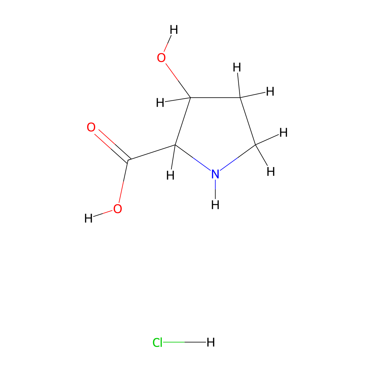 3-Hydroxypyrrolidine-2-carboxylic acid hydrochloride molecular structure, CAS 1956319-64-4