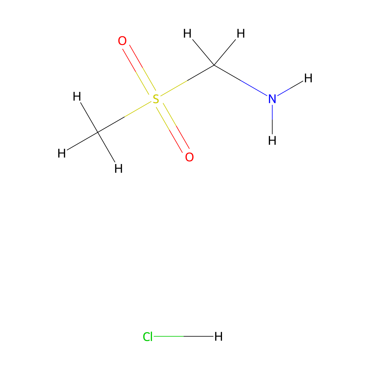 (Methylsulfonyl)methanamine hydrochloride molecular structure, CAS 1956319-73-5