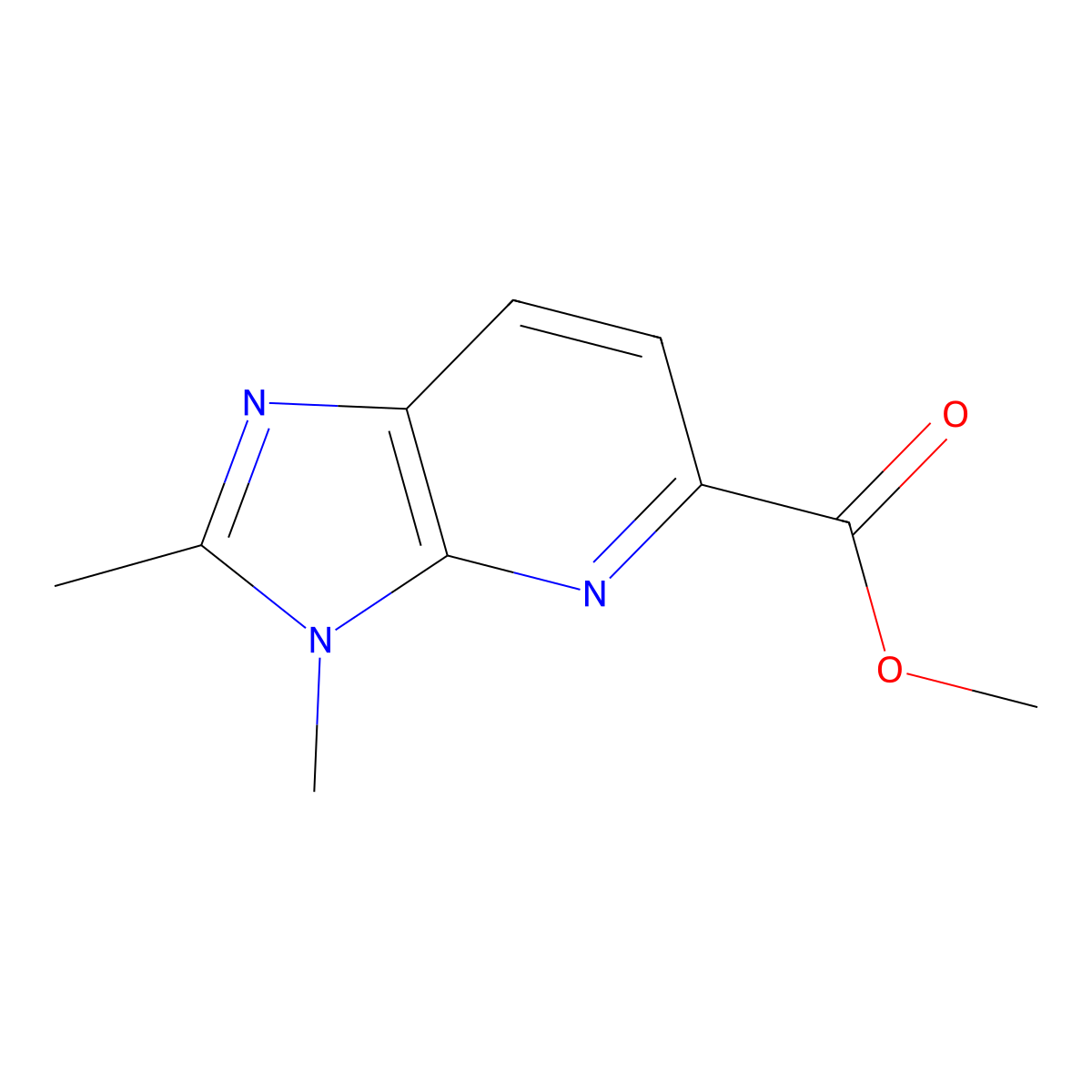 Methyl 2,3-dimethyl-3H-imidazo[4,5-b]pyridine-5-carboxylate molecular structure, CAS 1956319-94-0