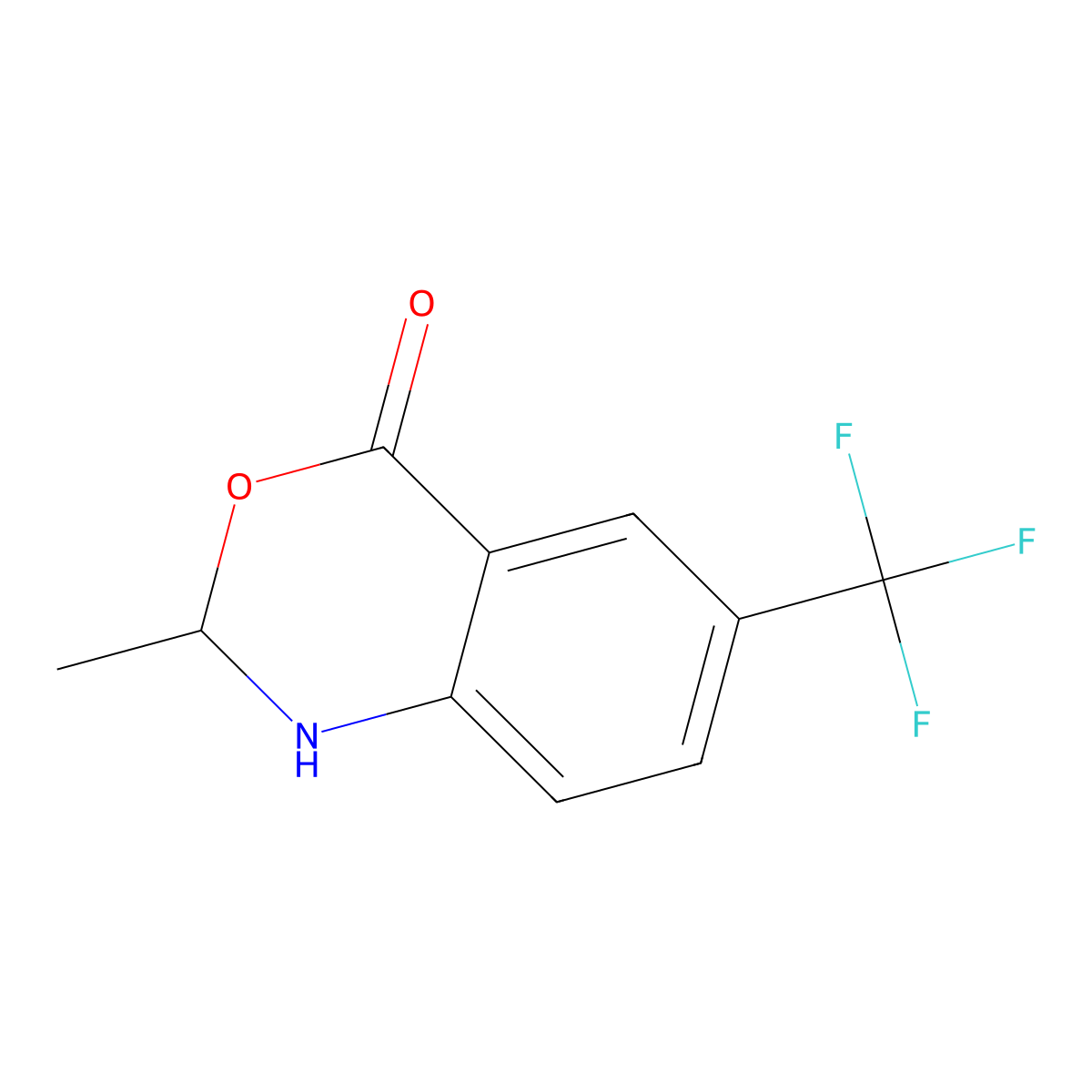 2-Methyl-6-(trifluoromethyl)-1H-benzo[d][1,3]oxazin-4(2H)-one molecular structure, CAS 1956319-95-1
